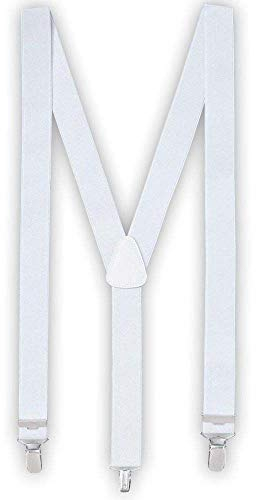 Boland 00591 Basic Hosenträger, Herren, Einfarbig, weiß, bianco