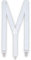 Boland 00591 Basic Hosenträger, Herren, Einfarbig, weiß, bianco