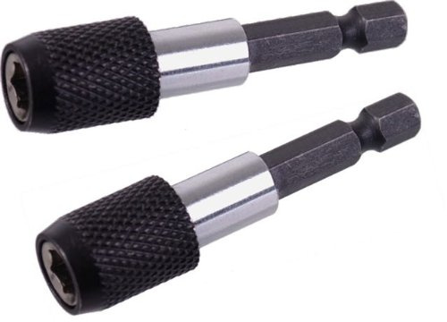 60mm (1/4) Hex Quick Release Bit Holder (Pack of 2)