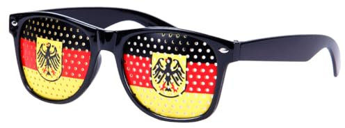 Alsino WM Lochbrille Pinehole Fanbrille Fussball Brille Länderbrille Gitterbrille Rasterbrille, wählen:V-1158 Deutschland