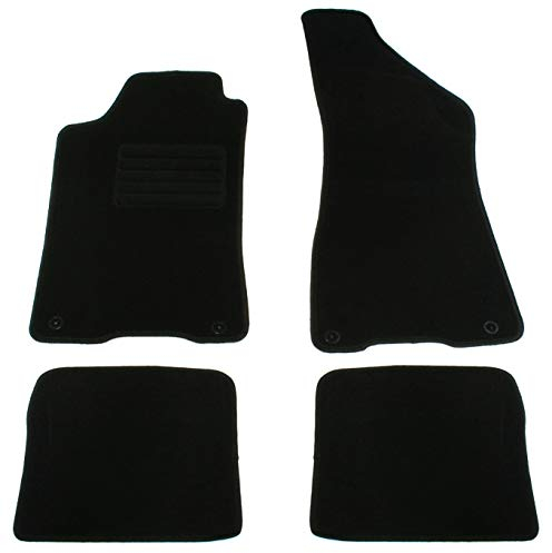 AD Tuning HG1711 Velours Fußmatten Set (4-teilig) Schwarz Passform Autoteppiche