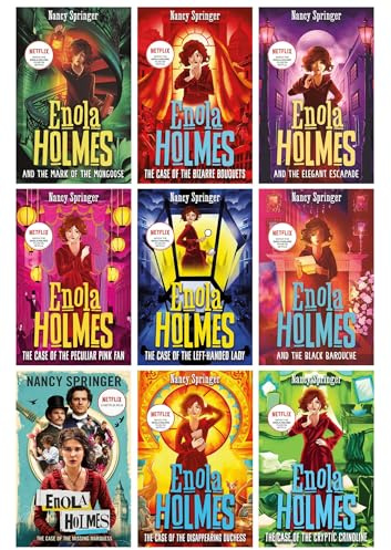 Enola Holmes 9 Books Collection Set (The Case of the Missing Marquess, The Case of the Left-Handed Lady, The Case of the Bizarre Bouquets, The Case of the Peculiar Pink Fan & 5 More)