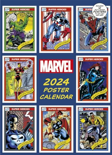 Marvel - Classics Posterkalender 2024 - Ein Monat je Seite 30cm x 42cm Offizielles Lizenzprodukt