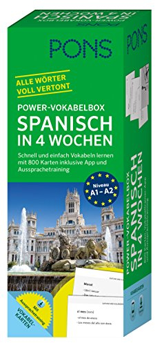 PONS Power-Vokabelbox Spanisch - Schnell und einfach Vokabeln lernen mit 800 Karten inklusive App und Aussprachetraining