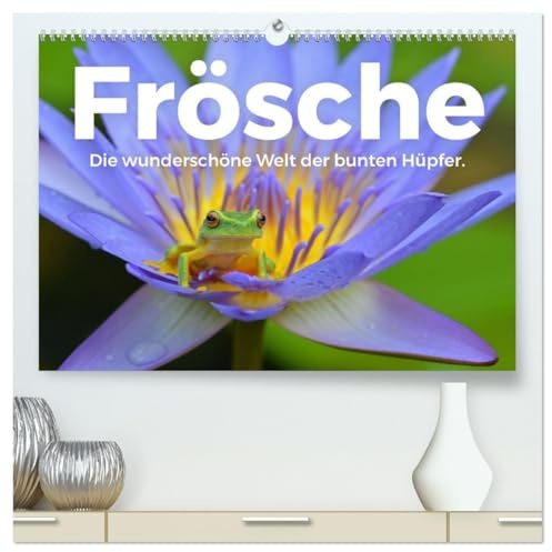 Frösche - Die wunderschöne Welt der bunten Hüpfer. (hochwertiger Premium Wandkalender 2026 DIN A2 quer), Kunstdruck in Hochglanz: Tauchen Sie in die kunterbunte Welt der Frösche. (CALVENDO Tiere)