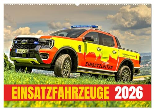 Einsatzfahrzeuge 112 (Wandkalender 2026 DIN A2 quer), CALVENDO Monatskalender: Motive mit Einsatzfahrzeugen aus Feuerwehr und Rettungsdienst (CALVENDO Technologie)