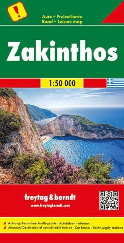 Zakinthos: Toeristische wegenkaart 1:50 000: Wegenkaart Schaal 1 : 50.000 (F&B Wegenkaarten)