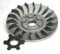 Roller Riemenscheibe CPI für 16mm Variomatikstumpf inkl. Stern passt z.B. bei Adly, Benelli, CPI, Generic, Keeway, Malaguti, Rivero, Sachs
