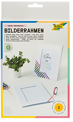 folia 2333/2 - Blanko Bilderrahmen Set zum Selbstgestalten - ideal zum Bekleben mit Mosaiksteinchen