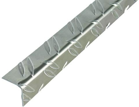 Alberts 468842 Winkelprofil | Riffel-Prägung | Aluminium, blank | 1000 x 23,5 x 23,5 mm