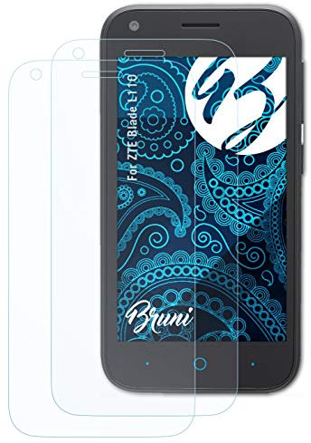 Bruni Schutzfolie kompatibel mit ZTE Blade L110 Folie, glasklare Displayschutzfolie (2X)