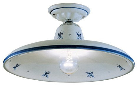 Como Keramik Deckenleuchte weiß | Handgefertigt in Italien | Deckenlampe Landhaus Dimmbar | Lampe E27