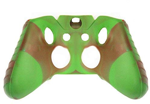 OSTENT Funda Protectora de Silicona Suave Colorida Compatible con el Controlador Microsoft Xbox One - Color Verde y marrón