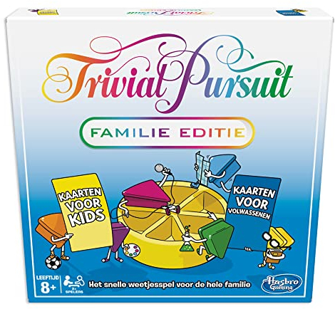 Trivial Pursuit Familienausgabe, Brettspiel Familienspielabend, Quizspiel, ab 8 Jahren (Flämische Version)