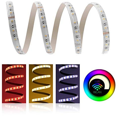 Premium 24V LED Streifen IP65 RGBW 4-in-1 60 LED/m 5050 WLAN-SET Magic Home & Netzteil 7m