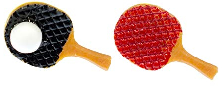 Miniblings Ping Pong Ohrstecker Stecker Sport Spiel Ball Tischtennis Schläger - Handmade Modeschmuck I Ohrringe Stecker Ohrschmuck