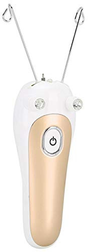 Elektrischer Gesichtshaarentferner, Frauen Beim Einfädeln Epilierers Haarentferner für Gesichts Arm Bein Gebrauch(Gold)