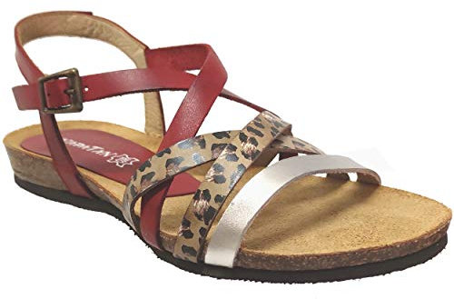 Xapatan, 5466, Femme Nu-pied Rouge fantaisie - 42 EU