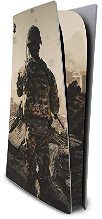 Finest Folia Schutzfolie kompatibel mit PS5 Sticker Hülle für Spiele Konsole Gehäuse Aufkleber Vinyl Folie Skin gegen Kratzer Design Cover RX023 (Digital Edition, Nr. 21 Battlefield)