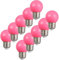 Aiwerttes Lot de 10 ampoules E27 avec abat-jour en spirale 2 W LED Edison Light Pink Golf Light Halloween Christmas