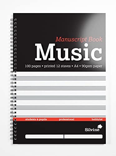 Silvine Notenbuch, A4, 12 Noten, 100 Seiten