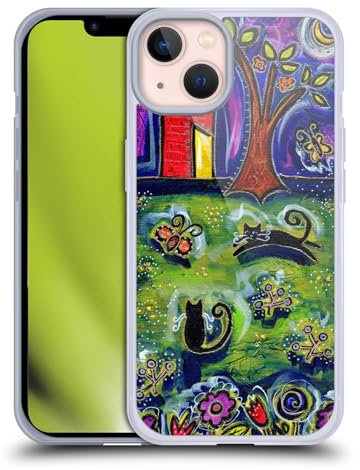 Head Case Designs Licenza Ufficiale Wyanne Cuccioli A Mezzanotte Gatti Custodia in Gel [Protezione di Grado Militare] Compatibile con Apple iPhone 13 E Compatibile con MagSafe