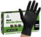 Comfy Package [100 Pezzi Guanti in Nitrile Neri Monouso, Senza Lattice, 6 Mil di Extra Resistenza, Senza Polvere, Resistenti ai Prodotti Chimici, Punta Testurizzata - Taglia Piccola
