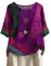 ORANDESIGNE Camicetta da Donna in Lino di Cotone Casual Camicia a Maniche Corte Tinta Unita Bottoni Elegante Top Floreale Camicia in Lino F Viola L