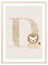 MeinBaby123® Buchstaben Poster DIN A4 Kinderzimmer Mädchen und Junge | Babyzimmer Deko | Bilder Kinderzimmer | Geschenkideen zur Geburt | Geburtsposter | Anfangsbuchstabe Poster D (Löwe - D)