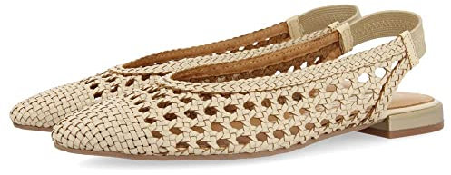 GIOSEPPO Bailarinas Trenzadas de Piel en Color Off-White para Mujer Guatavita
