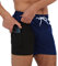 Arcweg Herren Badehose mit Kompression Badeshorts 2 in 1 Schnelltrocknend Schwimmhose 5.5 Badeshorts mit Innenhose Reißverschlusstasche Badehose S - XXL Marineblau M(EU)