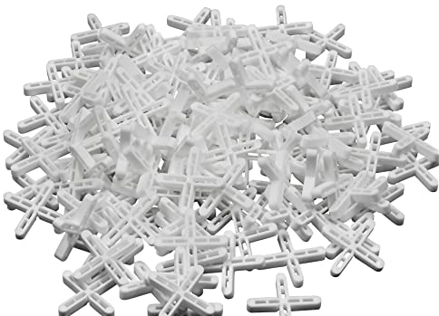 Buddy4Home house accessoires Fliesenkreuze 5mm Set 250 Stück aus robustem Kunststoff weiß Fliesenzubehör Fliesenverlegehilfe Fliesen-Abstandshalter Fugenkreuze