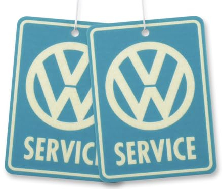 BRISA VW Collection - Volkswagen Luft-Erfrischer-Duft-Spender fürs Auto im T1 Bulli Bus Motiv Doppelpack (New Car/VW Service/Grün)