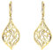 SOFIA MILANI - Damen Ohrringe 925 Silber - vergoldet/golden & mit Zirkonia Steinen - Blatt Ohrhänger - E2071