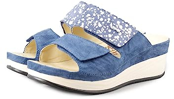 Lara - Velour/Bubbles blu Gr. 38