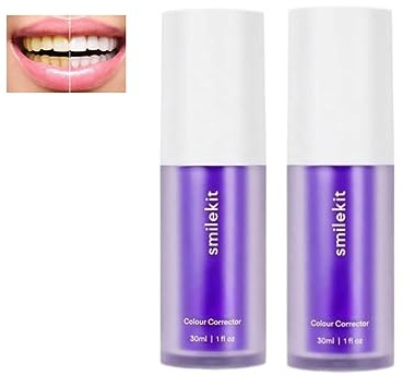 Lusvos Zahnpasta Serie Zahnpasta Lila Korrektur Fluid Whitening Purple Mousse Zahnpasta Zahnaufhellung Set