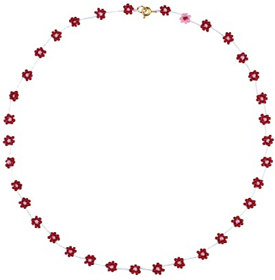 KELITCH Daisy Blume Choker Halsketten Handgemachte bunte Perlen Halsketten für Damen Strand Halsketten