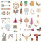 CRASPIRE 8 Stile Boho Traumfänger Indianer Wandaufkleber Aufkleber Aufkleber PVC Fenster Wasserdicht Selbstklebend Vinyl Cling Peel and Stick für Schlafsaal Schlafzimmer Wohnzimmer Geschäft