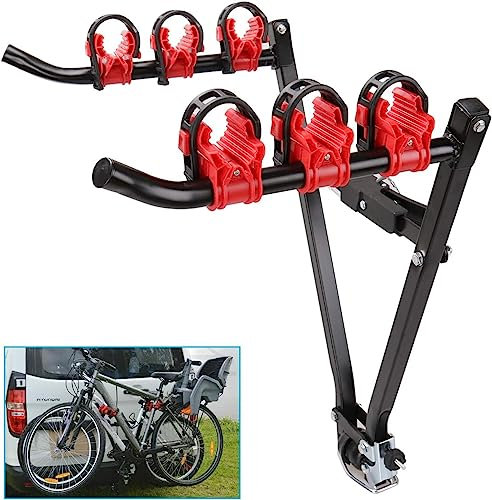 Portapacchi posteriore compatto ultra compatto per 2 biciclette, gancio di traino per bici Gancio di traino per gancio di traino Portabiciclette Portabici per furgone Portabici unive
