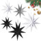 CZMAO 5 Estrellas de Papel para decoración navideña, 9 Puntas, 30 cm x 3 + 45 cm x 2 Estrellas de Papel de Navidad, Estrellas de Papel para decoración de Ventanas, Adviento, árbol de Navidad