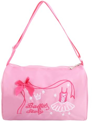 Azonelife Borsa da Ballo per Danza Princess Borsa Balletto Borsa da Ballo per Ragazze Rosa, Classica Ballet Borse a Tracolla Regolabile Borsa Palestra Sport per Ballerina Bambini