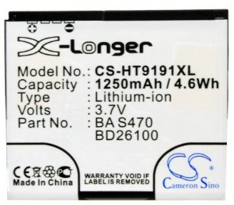 Cameron Sino Ersatz Akku für HTC 7 Surround, A9191, Ace, Desire HD, Inspire 4G, T9188, T9199, Tianxi HuaShan PN:HTC 35H00141-00M, 35H00141-02M, 35H00141-03M, BA S470, BD26100 1250mAh