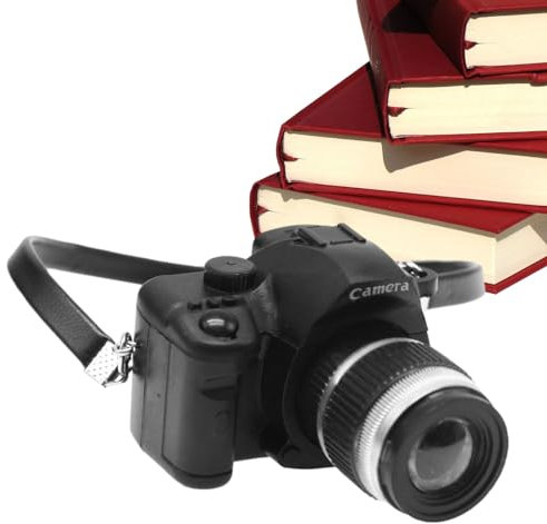 puzzlegame Camera for Kids, Miniature SLR Camera, Photography Props, Vintage Camera Model Doll Accessories, Decoration Accessories for Wedding
