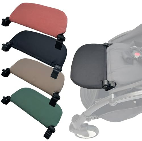 Brogtorl Repose-jambes de poussette compatible avec Babyzen YOYO – Poussette pliable sans démontage – Extensible de 15,7 cm, facile à installer et à nettoyer, tissu doux (noir)