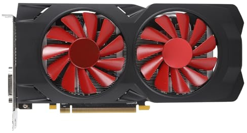 Tarjeta Gráfica de 8 GB, Tarjeta Gráfica para Juegos RX580 de 256 bits GDDR5, Tarjeta de Video de 8 Pines 1286 MHz 7000 MHz para Juegos de PC, Salida DP HDMI, PCI Express 3.0 con