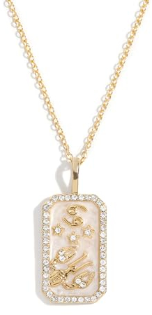 Symretie Gold Sternzeichen Krebs Kette,Sternzeichen Anhänger Halskette,Edelstahl Kette mit Sternzeichen,Krebs ketten für Damen Mädchen