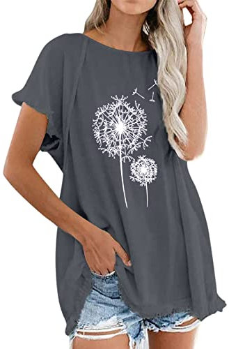 Vest Tops Women UK Women's Long Sleeve Tops Fall Puff Tunic Tops Pleated Crew Neck T-Shirts Casual Loose Blouses with Smocked Cuffs Square Neck Tops Women UK Tops (Grey, L)