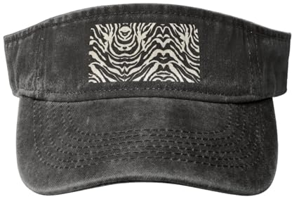 Zebra-Tier-Sonnenblende, offener Hut für Damen und Herren, Fischerhut, Sonnenschutz, Sonnenblende für Erwachsene, Schwarz , Einheitsgröße