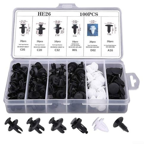 YUANGANG Sichere und für Auto Kotflügel Innenverkleidung Befestigungs Clips Set von 100, Fit