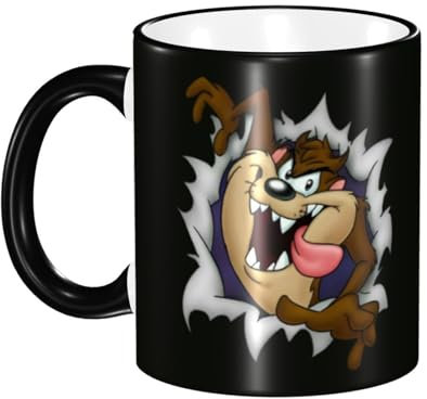 GYDJYWFRN Taz Animal Tazmanian Devil Keramik-Kaffee-/Teetasse mit Henkel, süße Kaffeetassen für Männer, Frauen, Kinder, Erwachsene